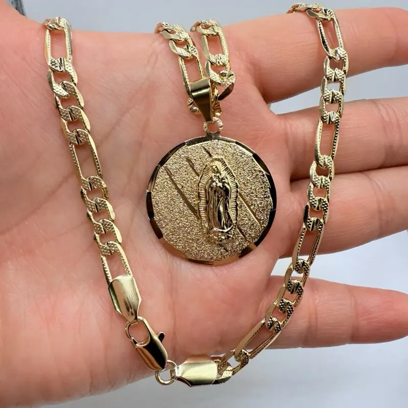 Gold plated Virgen De Guadalupe Neckles necklace jewelry