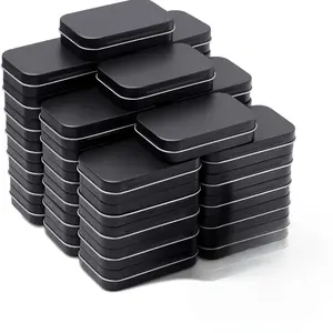 12pcs Metal Rectangular Storage Tin Box, Mini Portable Empty Hinged Tin, Small Storage Container & Home Organizer, for Storage Drawing Pin Candies Jewelry Crafts, Home Organizer, Durable Storage Organizer