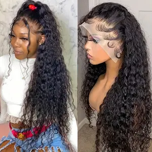 Women Synthetic Lace Front Wig Loose Curly Wave Heat Resistant Fiber 13x4 Inch with Replacement Cap for Daily Party Use