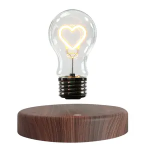 MAGECMOON Magnetic Levitation Heart-Shaped Bulb with LED Filament Romantic Heart Design for Living Rooms Bedrooms Desks Offices Ideal Mother's Day Gift