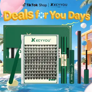 KEYYOU DIY Cluster Lashes Summer Volume Waterproof Long-Lasting Lash Extension D Curl 8-18MIX Eyelash Extensions Cosmetic Makeup  #DealsForYouDays