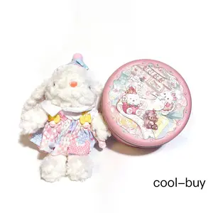 Lucky Bunny Keychain - Christmas Gift Handmade Adorable Charm with Matching Tin Box for Back-to-School Holidays & Birthday Gifts Soft Cuddly Bunny 7.5 Inches Tall