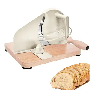 Stainless Steel Bread Slicer – Adjustable Manual Sourdough Bread Cutter with Hand Crank & Precise Thickness Control – Classic Homemade Bread Slicer for Kitchen & Bakery, Mother's Day Gift