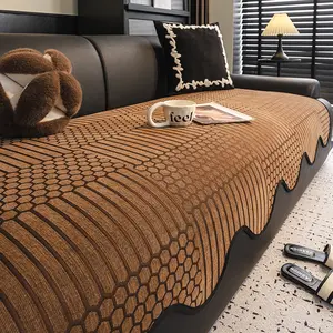 1pc High-End Chenille Sofa Cushion, Pet Friendly Non-Slip Dustproof Sofa Cover, Suitable for Single to Multi-Person Sofas