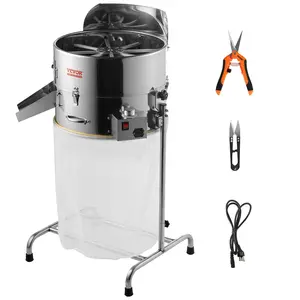 Summervibes VEVOR Electric Bud Trimmer, 18'' Electric Leaf Trimmer Machine with 60W Adjustable Speed, Tillable Trimmer with Stainless-Steel Blades, Bud Leaf Trimmer Mesh Bag Hand Pruner Included for Leaves, Bud