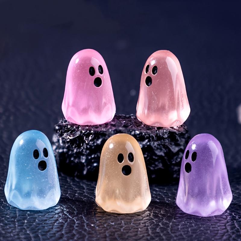 Glow-In-Dark Mini Ghost Figurines (20/50Pcs, Random Colors), Halloween Collectible Miniatures, Home Decor Statues for Desktop & Car Landscape Accents Glow-In-Dark Mini Ghost Figurines (20/50Pcs, Random Colors), Halloween Collectible Miniatures, Home Decor Statues for Desktop & Car Landscape Accents