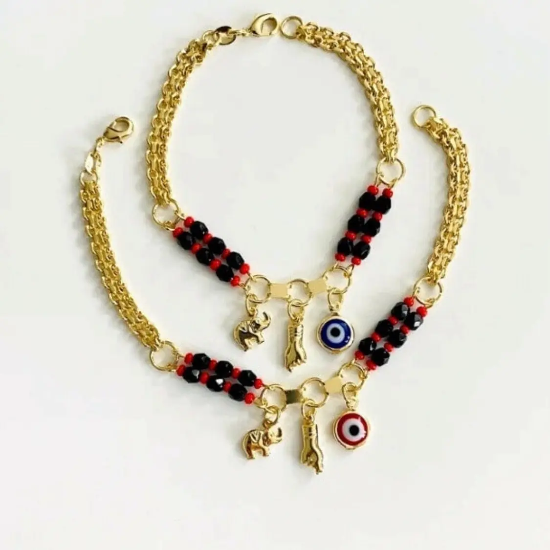 14k Gold Plated Elephant 7.5” Bracelet - Durable and Water Resistant