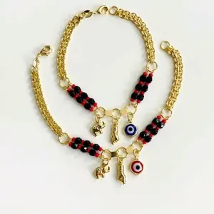 14k Gold Plated Elephant 7.5” Bracelet - Durable and Water Resistant