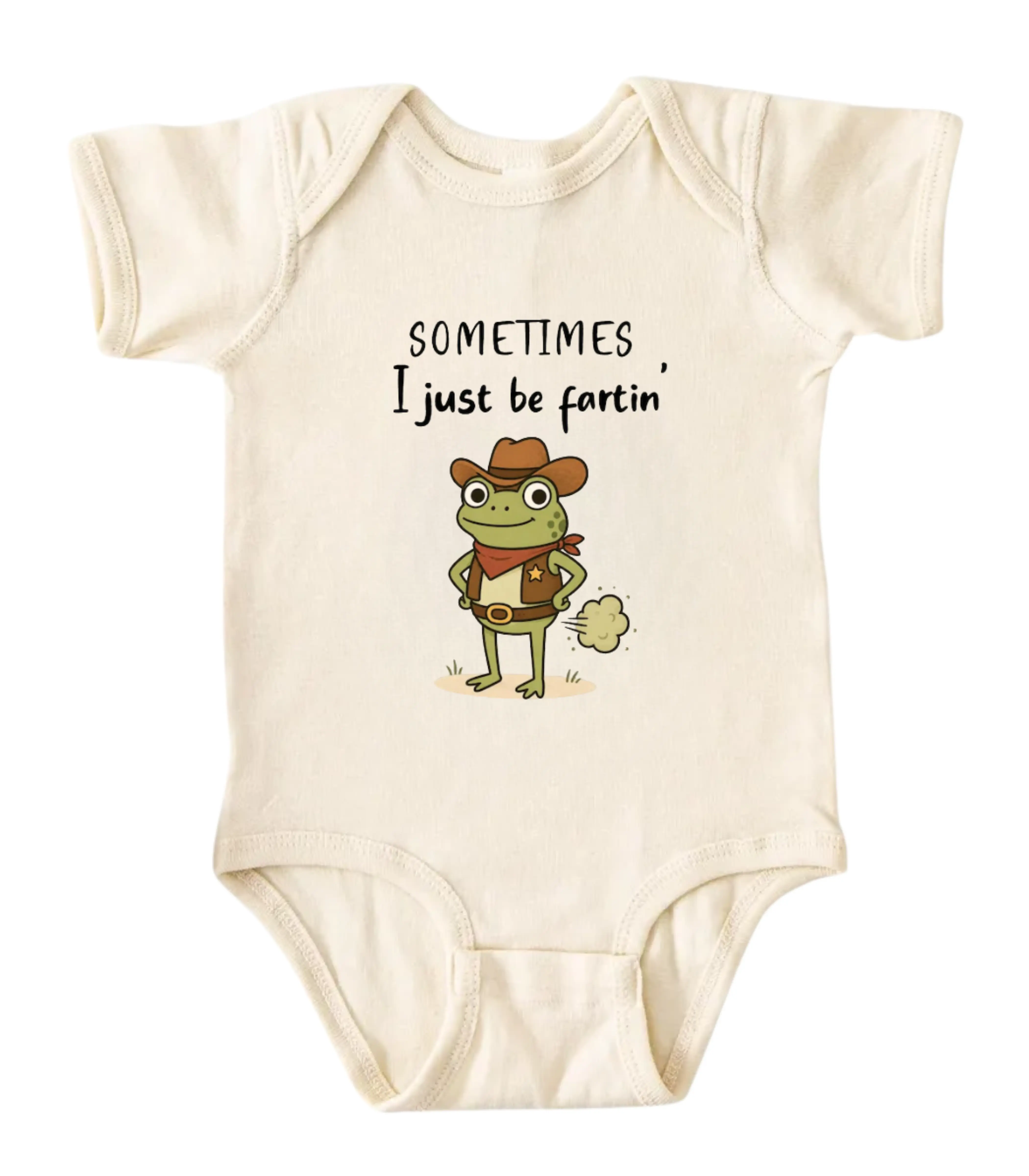 [BUBVORIE] Sometimes I Just Be Fartin Onesie, Funny Cowboy Baby Bodysuit, Sarcastic Novelty Baby Outfit, Baby Shower Gift, Pregnancy Announcement Onesie