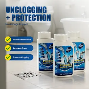 џLiapu Powerful Pipe Dredging Agent for Kitchen and Toilet Pipelines - Dissolves 200+ Blockages and Kills 99% of Bacteria