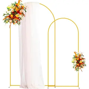 Metal Arch Backdrop Stand  Wedding Arch Stand Set of 2 (7.2FT/6FT) Square Arched Frame for Birthday Party Graduation Ceremony Decoration