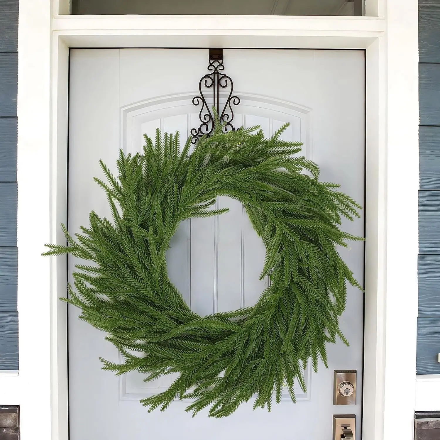 Real Touch Norfolk Pine Garland, Realistic Norfolk Garland, Artificial Christmas Garland for Mantle, Faux Greenery Garland Fireplace, Mantle, Indoor Decor  70.86inFeel Nock Futeng