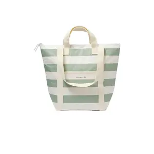Sunnylife Light Cooler Tote in La Palma Sage Stripe Sunnylife Light Cooler Tote in La Palma Sage Stripe