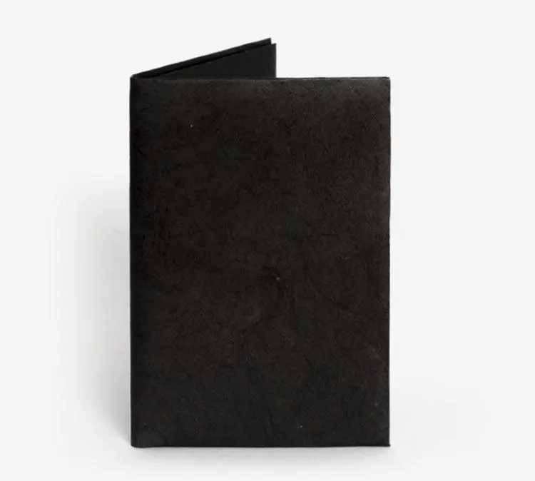 Jet Black Micro Wallet - 1.3mm Slim Design, Waterproof, Eco-Friendly, 8 Card Slots, RFID Protection, Artistically Designed