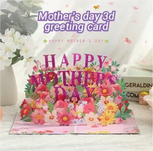 Mother's Day Letter Card – Happy Mother's Day 3D Pop-Up Card Featuring Beautiful Floral Elements, a Heartfelt Gift for Mom, Wife, Grandma, with Exquisite Laser-Cut Details and Premium Cardstock