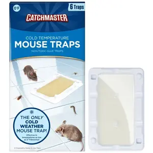 Catchmaster Cold Weather Pest and Mouse Glue Trap Indoor for Home, Pest Control Adhesive Tray - Effective in Temperatures Down to 0 Degrees Fahrenheit