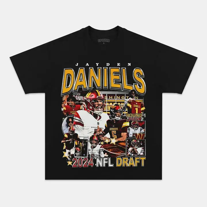 [Sale Up To 50%] Unisex Fitted Short-Sleeve Casual JAYDEN DANIELS - COMMANDERS T-Shirt Top