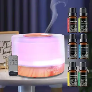 Luxury Aromatherapy Gift Set  Smart Home Diffuser with Remote, Color-Changing Base & 6 Signature Oils - Perfect Housewarming/Anniversary Presen