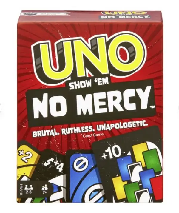 UNO No Mercy  168 Cards – Ultimate Fast & Fun Party Game for Family & Friends