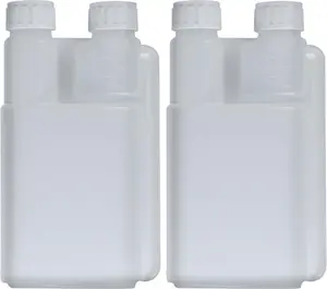 2 Pack Standard Squeeze Shot Bottle with 16oz Measuring Bottle 0.84oz(25ml) Shot Glass Chamber Dispenser for Bars and Mixologists, Travel, Outdoor,HDPE Portable Plastic Flask