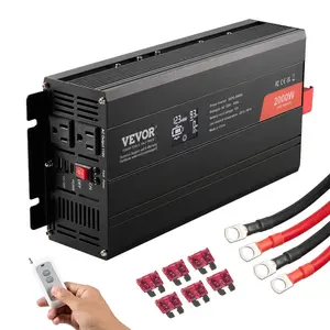 Summervibes VEVOR Pure Sine Wave Inverter, 3000 Watt, DC 12V to AC 120V Power Inverter with 2 AC Outlets 2 USB Port 1 Type - C Port, LCD Display and Remote Controller for Large Home Appliances, CE FCC CertifiedVEVOR Super Brand Day