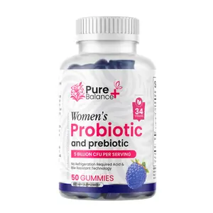 Women’s Probiotic & Prebiotic Gummies 34 Strains, Gut & Digestive Health Support 50 Gummies