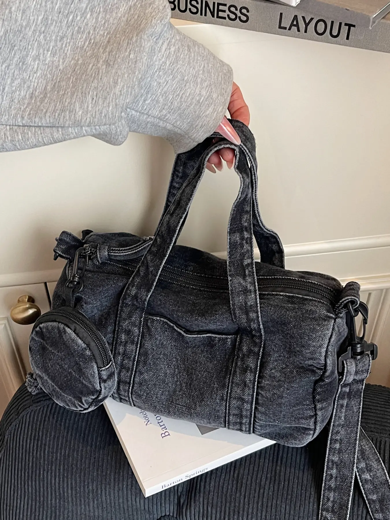 1pc  Ladies' crossbody bag, solid color and clean color handbag, zipper closure, fashionable and versatile, casual and simple, suitable for students, campus, work, commuting, shopping, ladies' crossbody bag