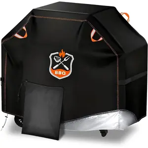 Grill Cover, Universal 58" BBQ Grill Cover for Outdoor Grill, , Weather Resistant, Fade Resistant Gas Grill Cover with Adjustable Double Straps for Weber, Char-broil, Nexgrill, etc