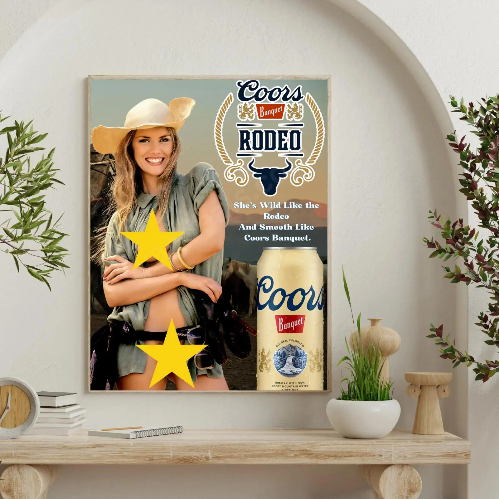 Vintage Retro Style Beer Poster Coors Banquet Classic 80S Art. No Frame
