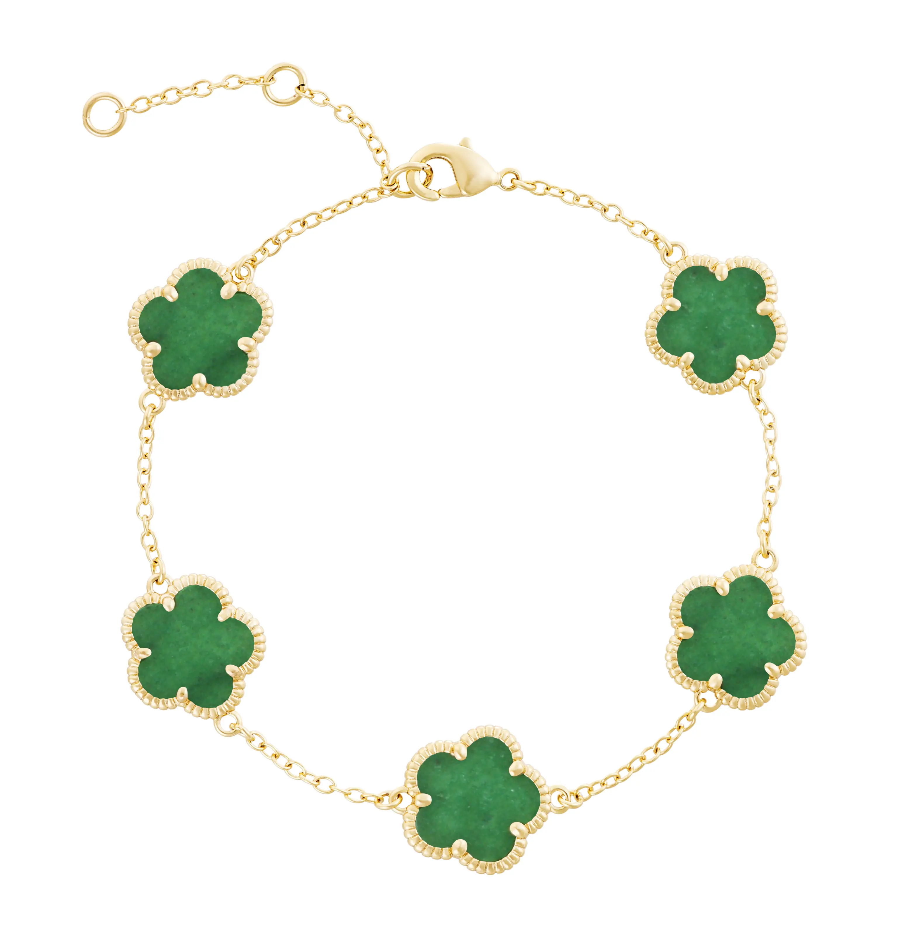 JanKuo 14K Goldplated Flower Bracelet
