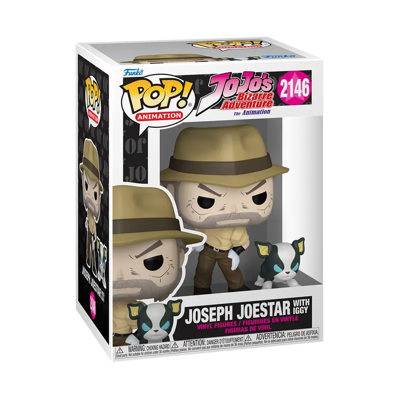 Funko Pop! Jojo's Bizarre Adventure - Joseph Joestar with Iggy #2146 Collectible Pop Vinyl Figure