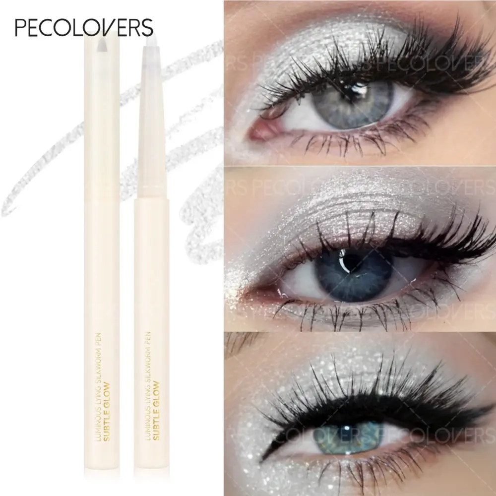 1PC Shiny Lying Silkworm Eyeliner Pencil Glitter Nature Brightens Highlighter Eyeliner Eyeshadow Pen Long-lasting Eye Korean Makeup