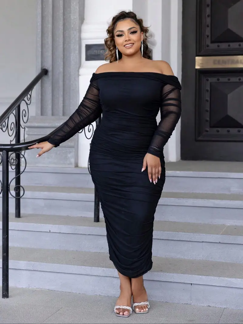 black dress plus size for wedding guest - TikTok Shop black dress plus size for wedding guest - TikTok Shop