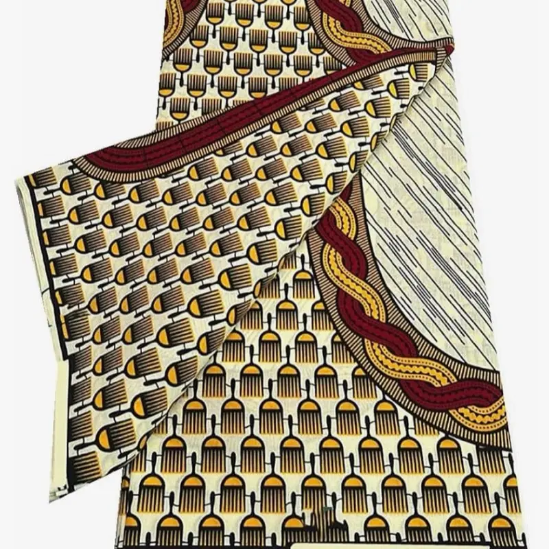 New Nigerian African Wax Fabrics, 6 Yards Cotton Print Super Real Wax, Ankara High Quality Original Veritable Super Wax Ankara Material, 6 Yards Each With Unique Designs and Colorful Patterns