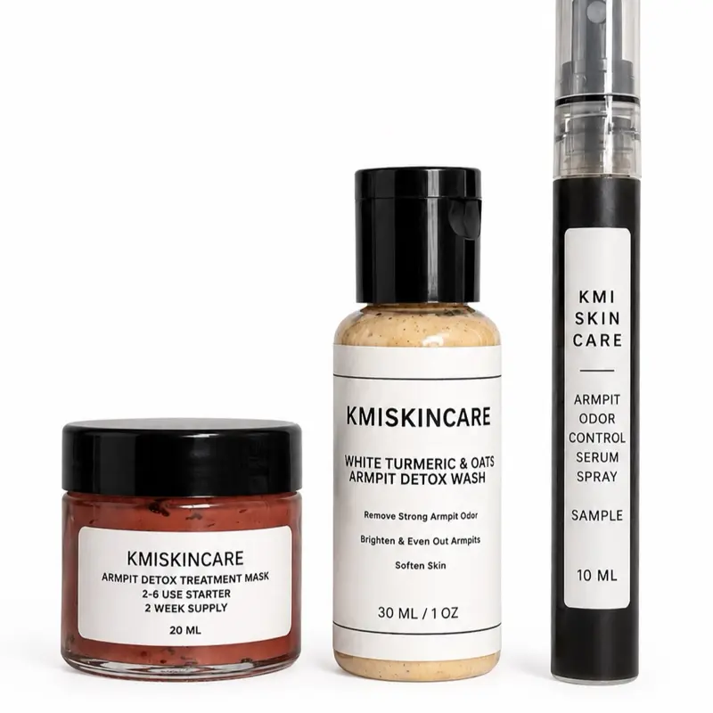"Try Me First" Armpit Detox Sample Kit- Mask, Wash, & Serum | Targets Strong Pungent Odor, Brightens Dark Spots - For Teens & Adults