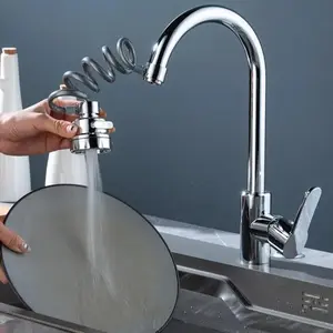 3-Mode Brass Faucet Aerator Extension, Rotatable Water-Saving Splash-Proof Faucet Sprayer Attachment, Easy-Install Universal Fit for Kitchen & Bathroom Sinks