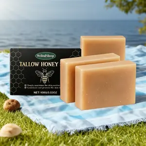 2-3Pcs Multi-Pack 100g Tallow Soap Bars, Gentle Daily Cleanser for Face & Body, Rich Creamy Foam, Fresh Scent, Natural Bath Care, Cleansing Body Wash, Moisturizing, Nourishing, Hydrating, Skin Repair for Normal & All Skin Types