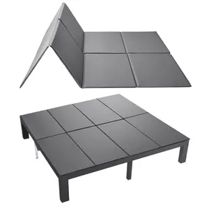 King Size Bunkie Board 80.3 x 75.9 Inches, Foldable Under Mattress Bed Board With Hook-And-Loop Straps, PP Core With 600D Oxford Fabric, Anti-Sag Support For Metal Frames, Suitable For Bunk Beds And Sleeper Sofas