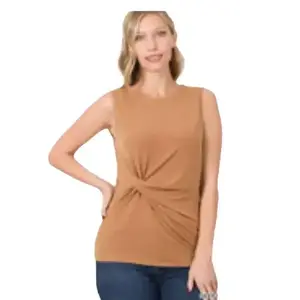 Knot Front Sleeveless Top