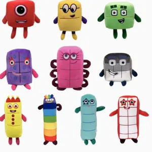 Early Education Number Building Blocks Soft Stuffed Plush Toy, Toddler Math Learning Puzzle Doll, Parent-Child Interactive Play Companion