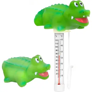 Floating Pool Thermometer, Large Size Easy Read for Water Temperature with String - Swimming Pools, Spas, Hot Tubs, Ponds ()