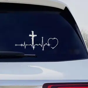 Reflective heart-shaped pattern stickers, car decals, Car Truck Decal, Vehicle Exterior Decoration, suitable for use on cars, motorcycles, laptops, and glass decorations.