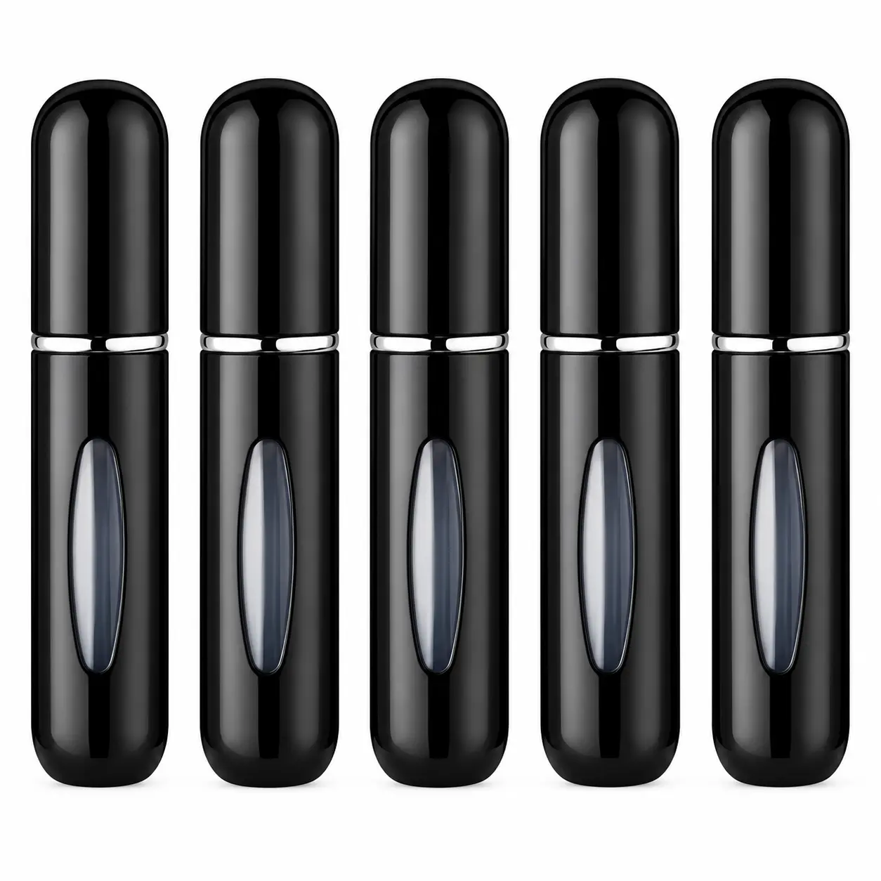 Portable Mini Empty Sample Containers,5pcs Refillable Perfume Atomizers, Travel Sprayer forPerfume, Essential Oil, Cologne and Other Liquids