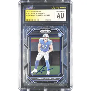 Aidan Hutchinson Detroit Lions Autographed 2022 Panini Prizm #340 CGC Authenticated Auto 10 Rookie Card - Fanatics Authentic Certified