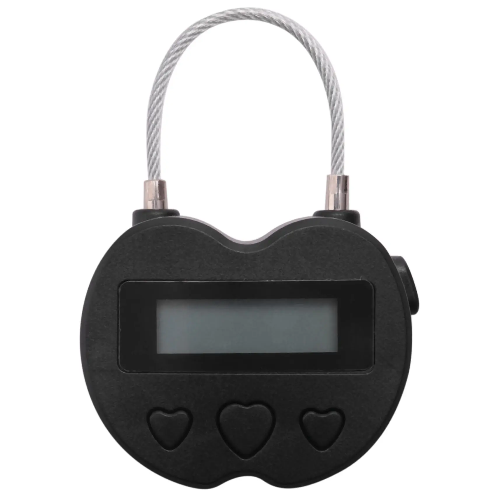 1 x LCD Time Lock, Smart USB Rechargeable Electronic Padlock with LCD Display, 120 Hours Temporary Timer, 30g, 7.3x4.7x2cm, Black Travel Household Appliance Lock, Smart Time Lock, 1 X Time Lock