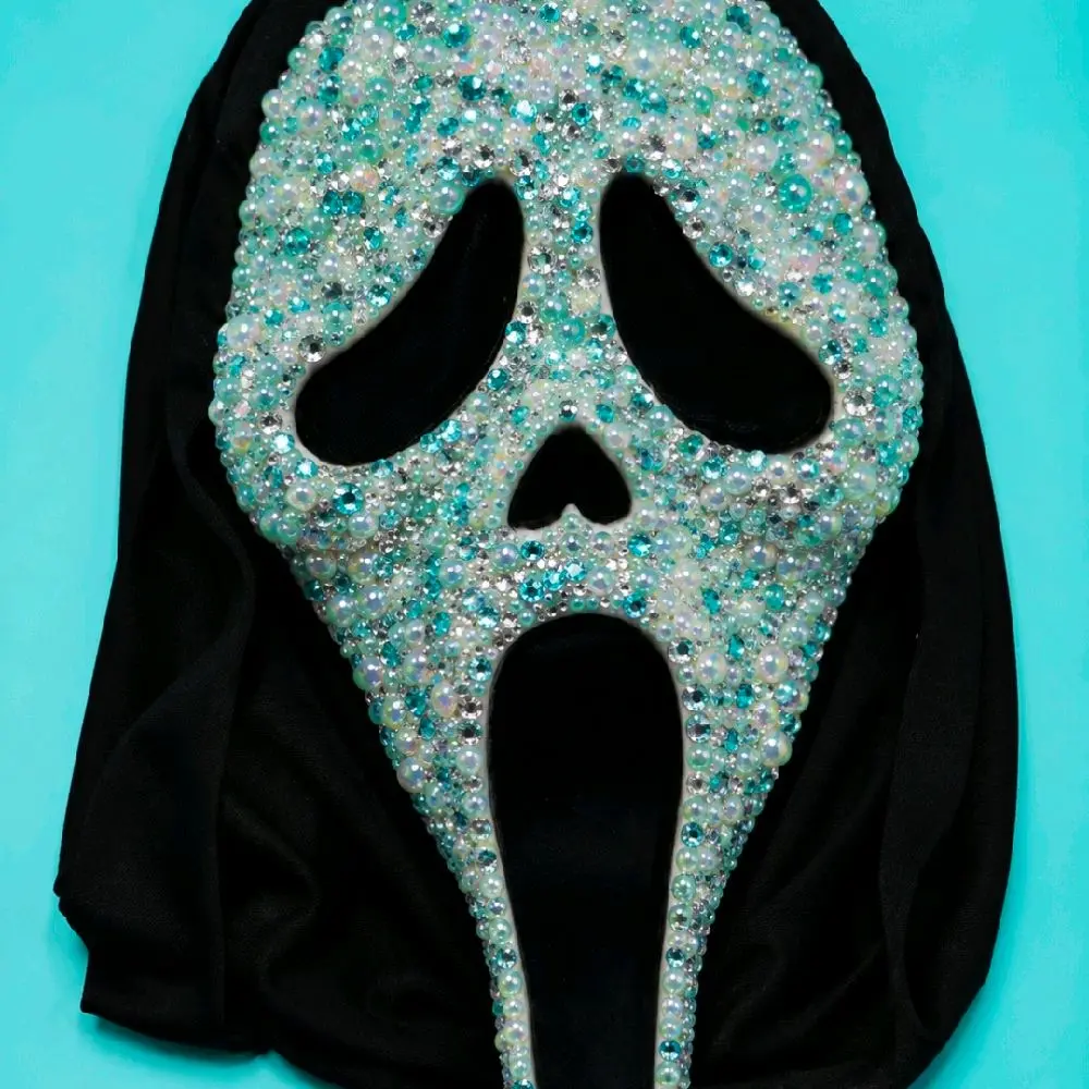 Bedazzled Ghostface mask