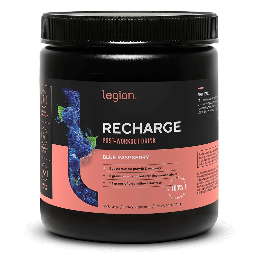 Legion Recharge Post-Workout Recovery Supplement Flavored Dietary