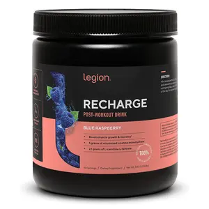 Legion Recharge Post-Workout Recovery Supplement - 60 Servings (Blue Raspberry)