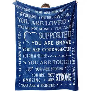 Blanket Gifts for Women or Men - Get Well Blanket, Inspirational Gifts for Her Him, Feel Better After Surgery Present, Thinking of You Gift for Mom Friend Sister Coworker, 60'' x 50''