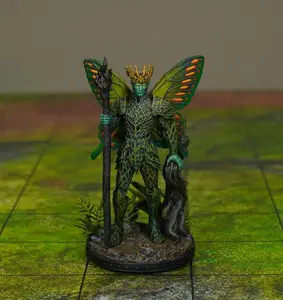 Fey King Druid Miniature: Heroic Elven Mini, Tabletop RPG D&D, Dungeons and Dragons